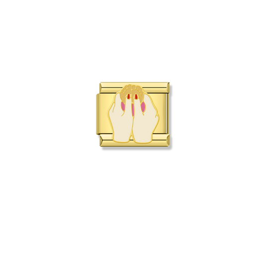 Caring Clasped Hands - Gold Charm