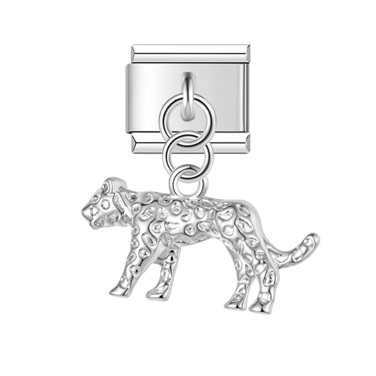 Leopard – silver Italian pendant charm by Italycharm
