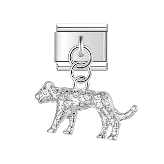 Leopard – silver Italian pendant charm by Italycharm