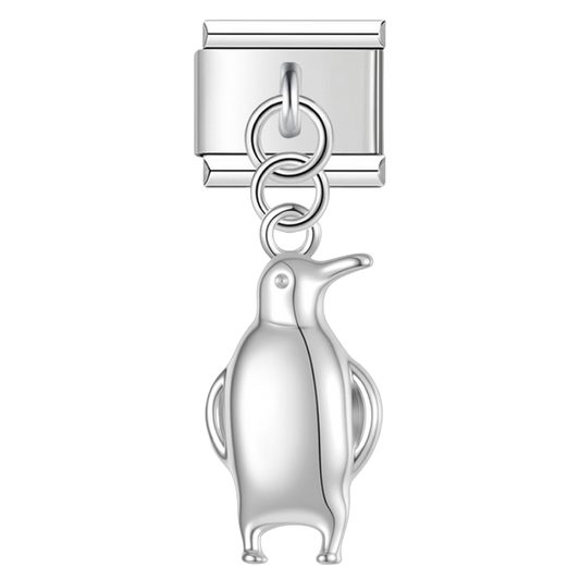 Penguin – silver Italian pendant charm by Italycharm