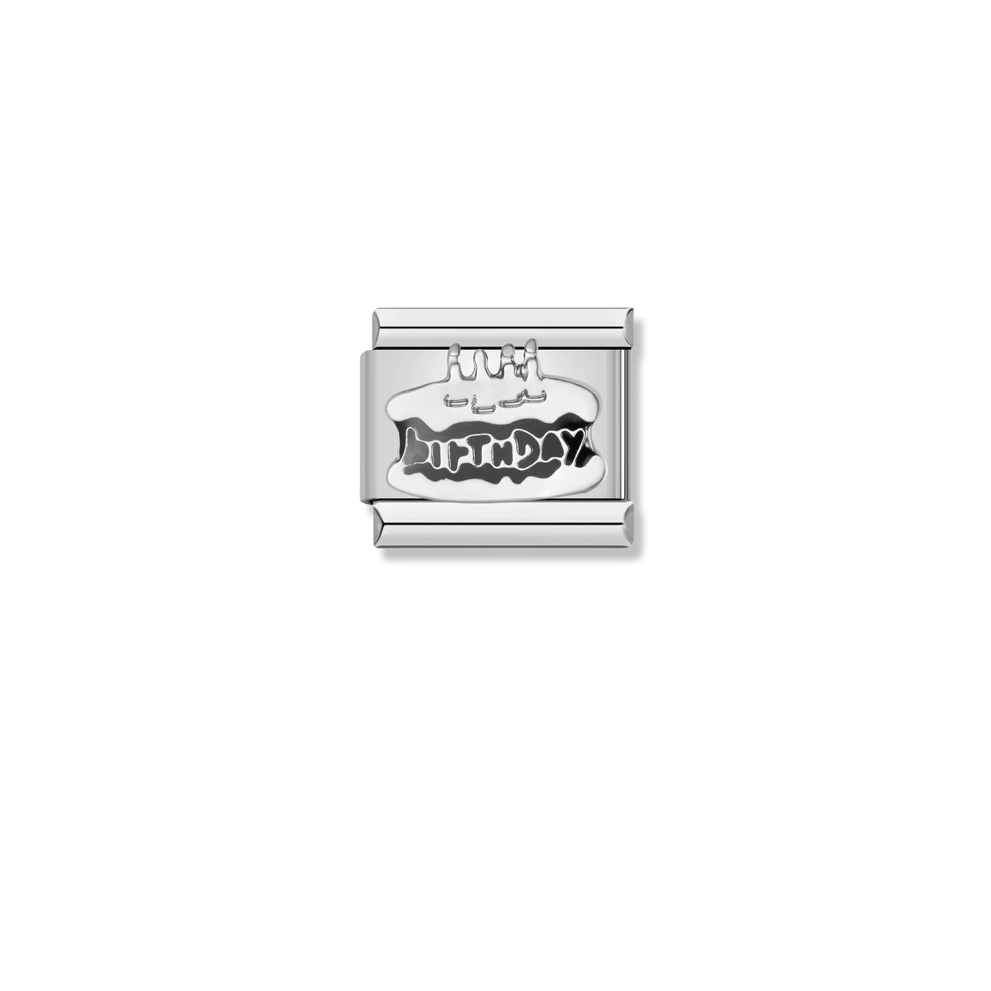 Birthday Cake - Silver Charm