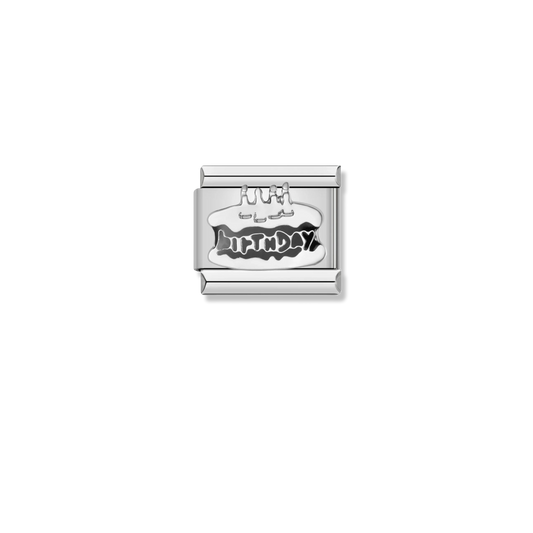 Birthday Cake - Silver Charm