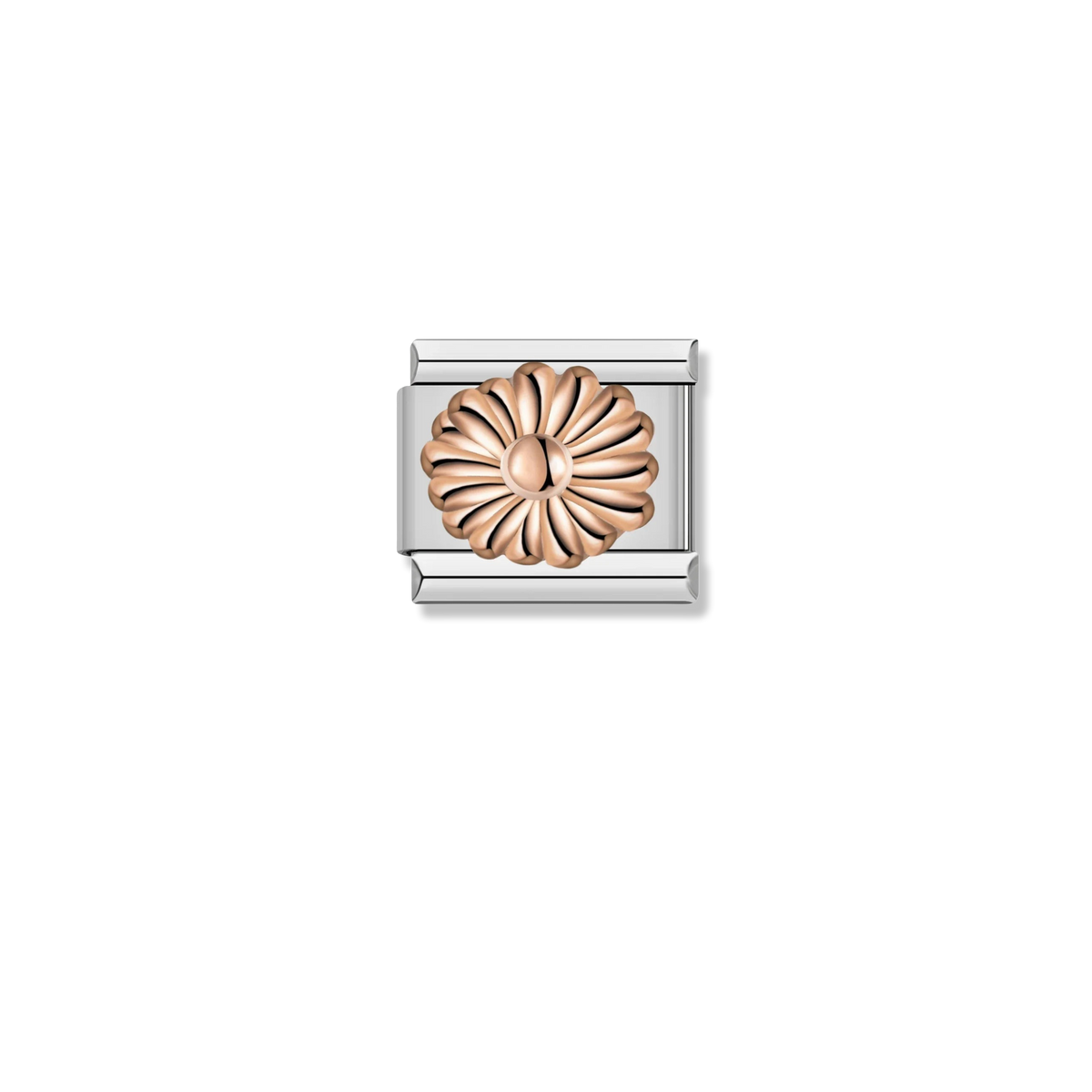 Rose Gold Daisy - Silver Charm