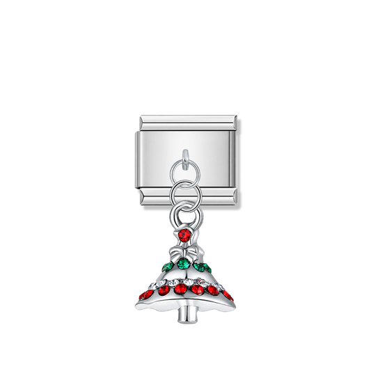 Twinkling Fir – silver Italian pendant charm by Italycharm
