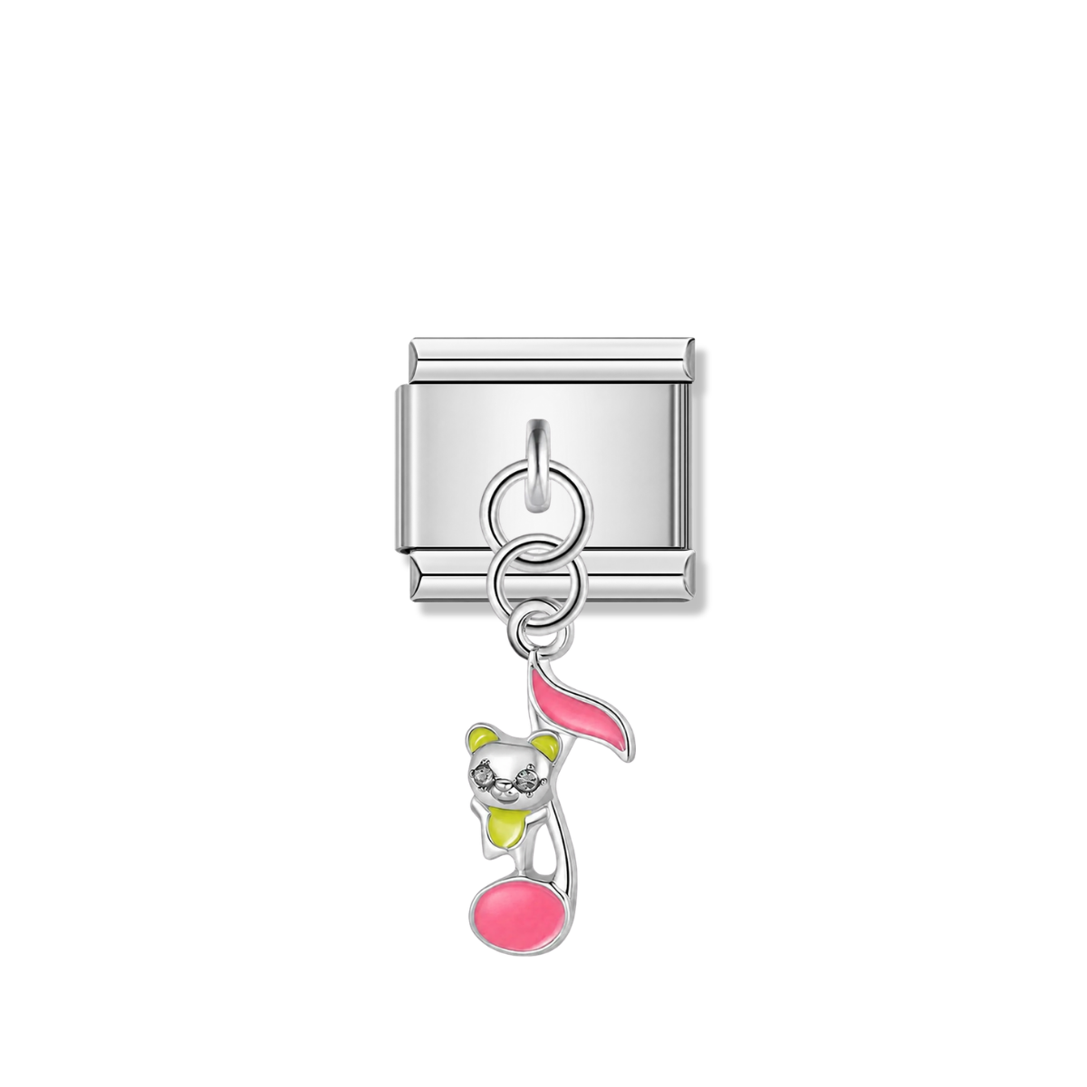Melody Bear – silver Italian pendant charm by Italycharm