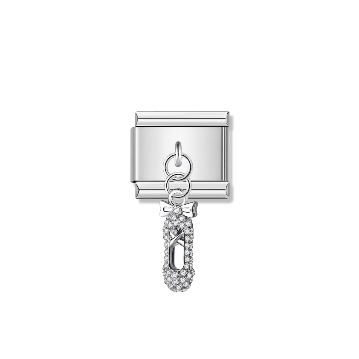 Twinkle Toes – silver Italian pendant charm by Italycharm