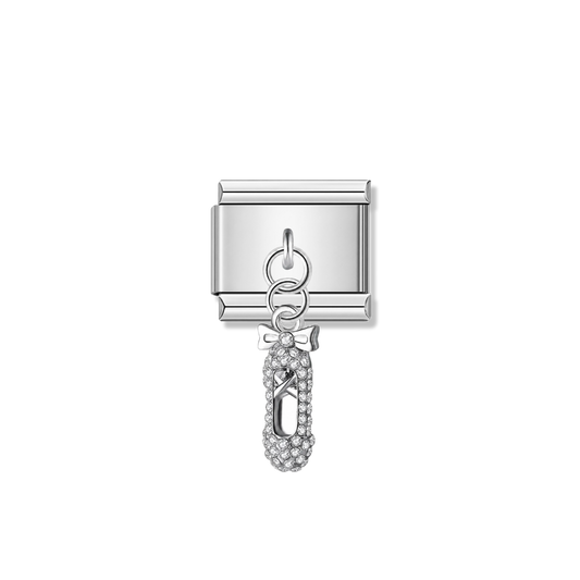 Twinkle Toes – silver Italian pendant charm by Italycharm