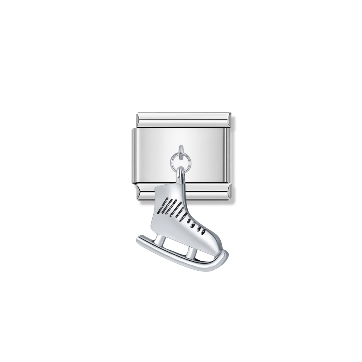 Holiday Skater – silver Italian pendant charm by Italycharm