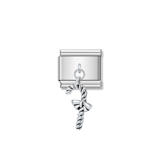 Silver Twisted Candy – silver Italian pendant charm by Italycharm