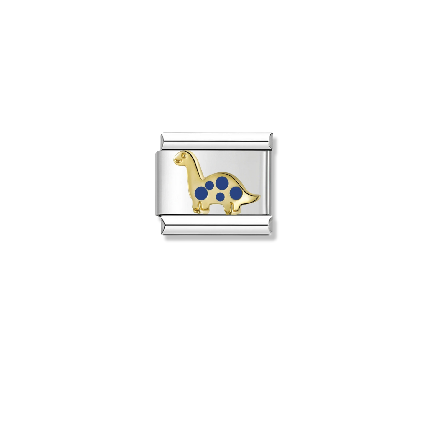 Blue Spotted Dinosaur - Silver Charm