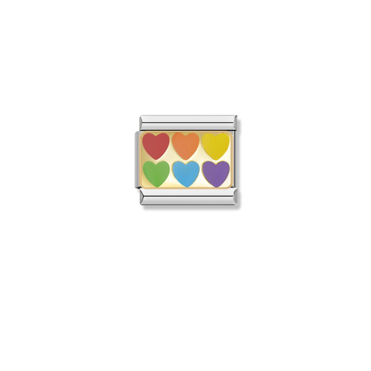 Rainbow Hearts - Silver Charm