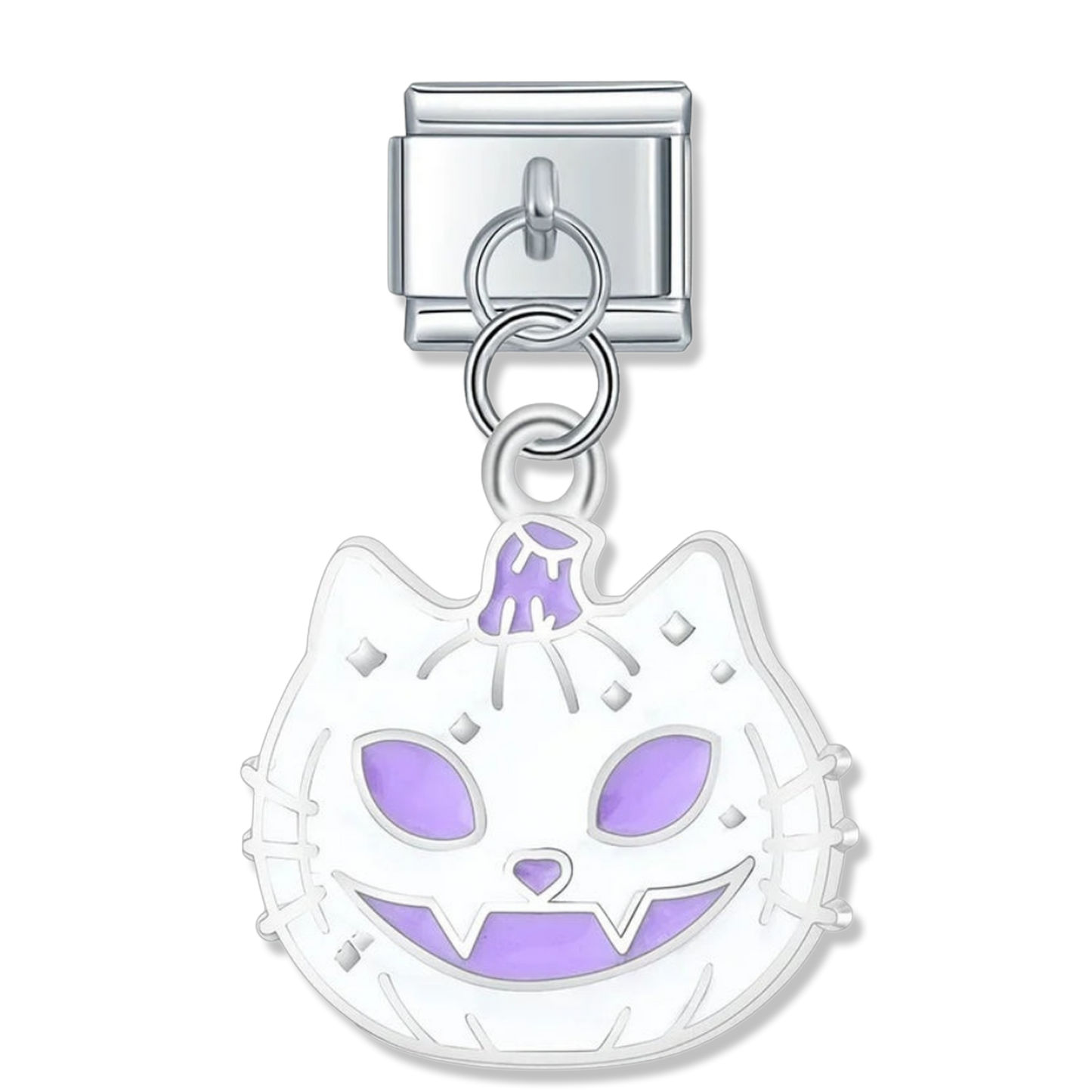Black Ghost - Silver Pendant Charm