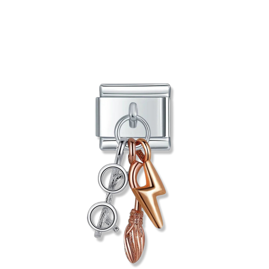 Wizard Trio Trinket - Silver Pendant Charm
