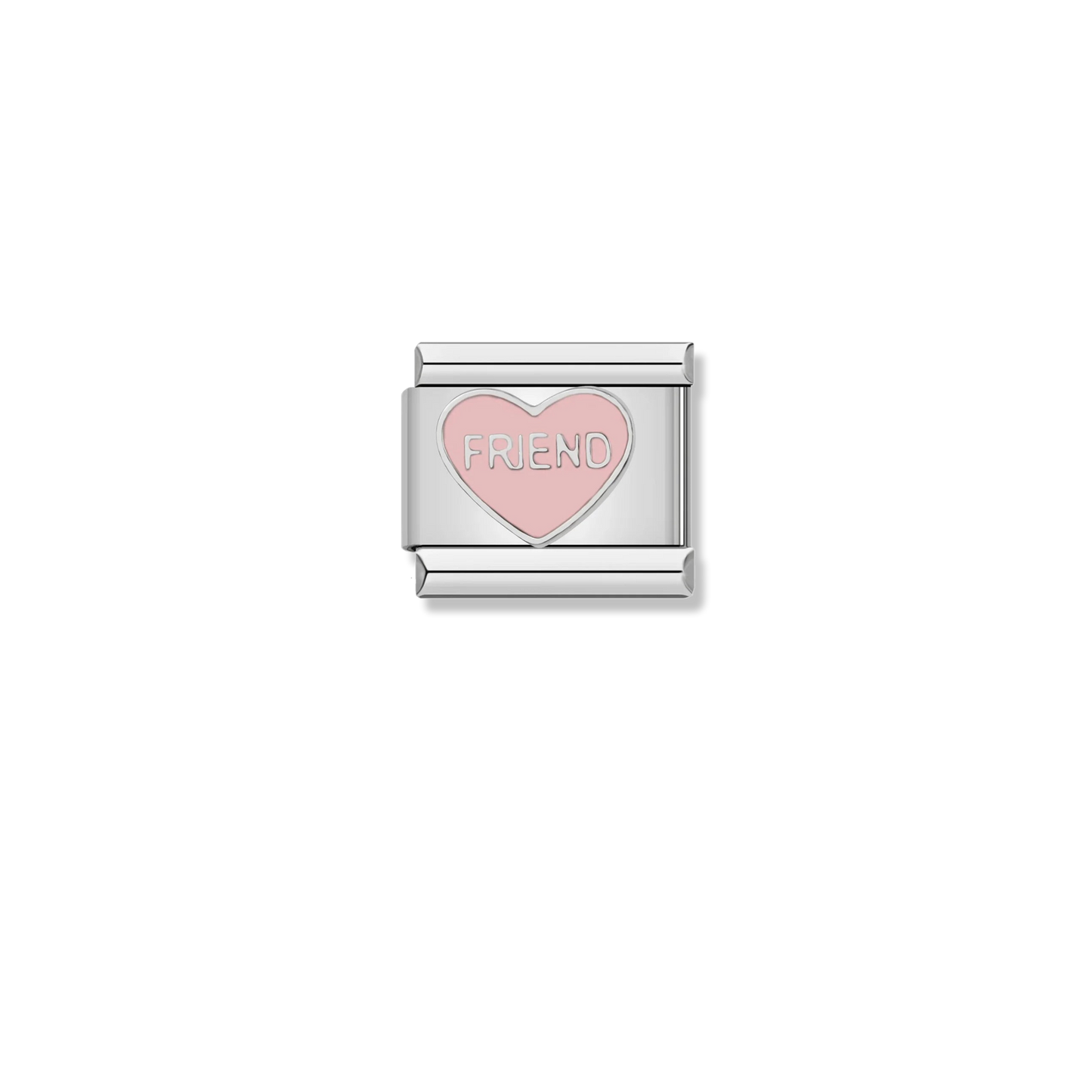 Friend Love Heart - Silver Charm