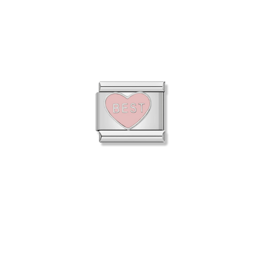 Best Love Heart - Silver Charm