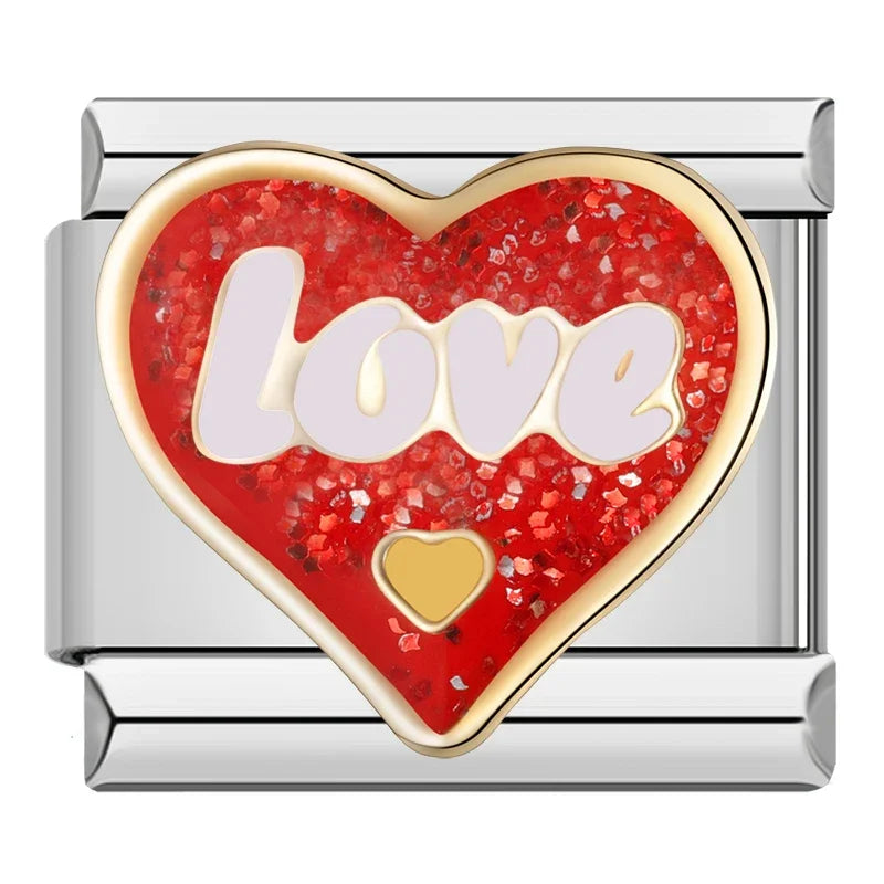 Love Sparkling Heart - Silver Charm