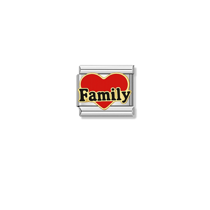 Family – silver Italian charm by Italycharm