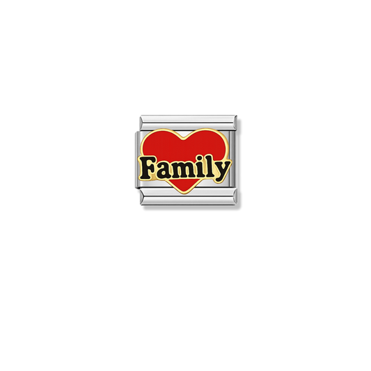 Family – silver Italian charm by Italycharm