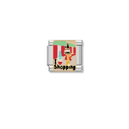I Love Shopping - Silver Charm