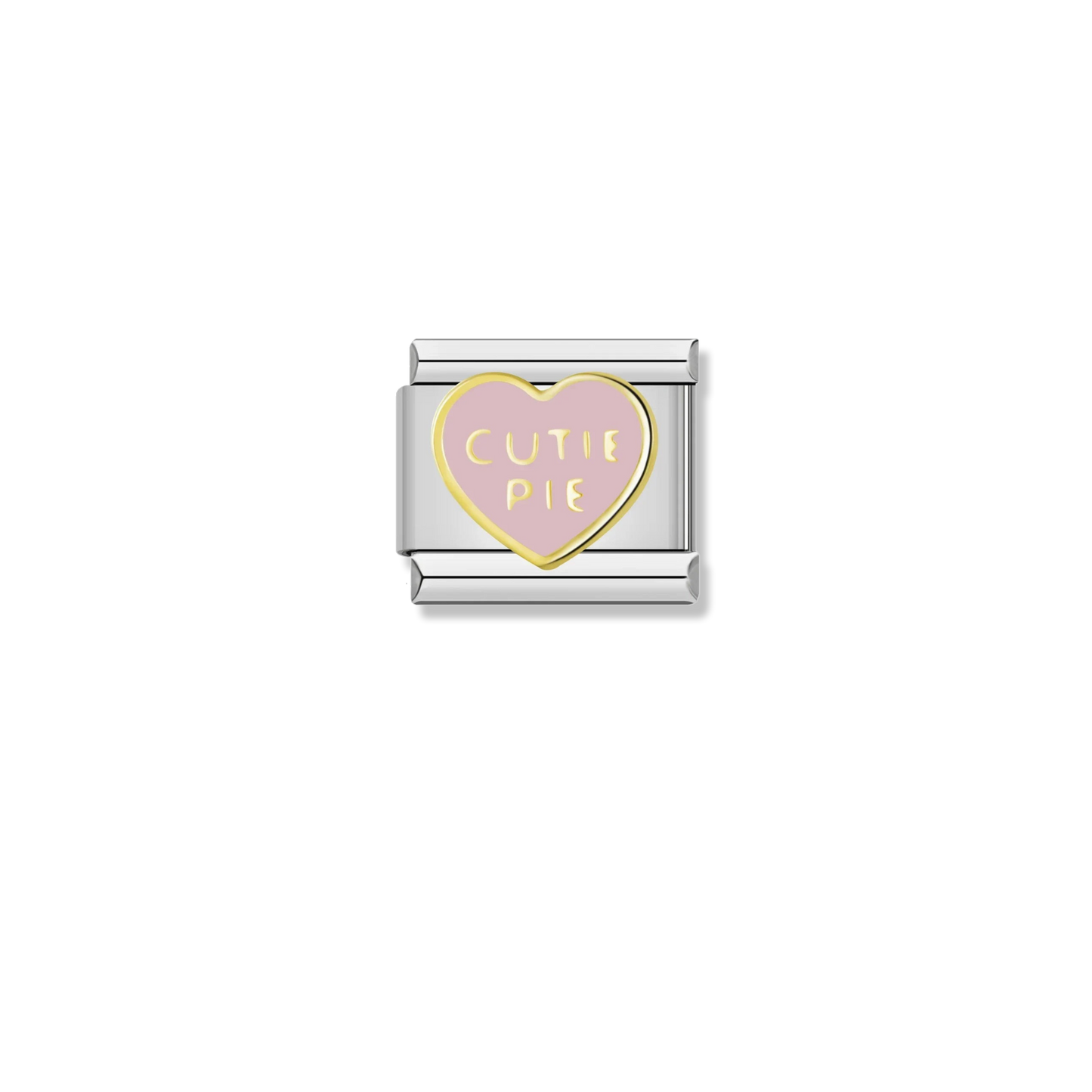 Cutie Pie Love Heart - Silver Charm