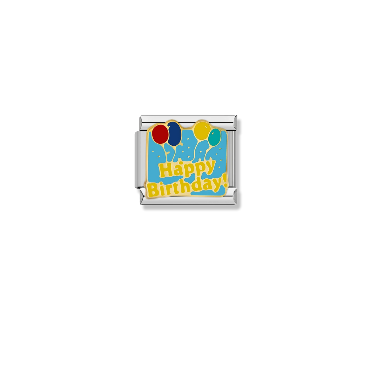 Happy Birthday Balloons - Silver Charm