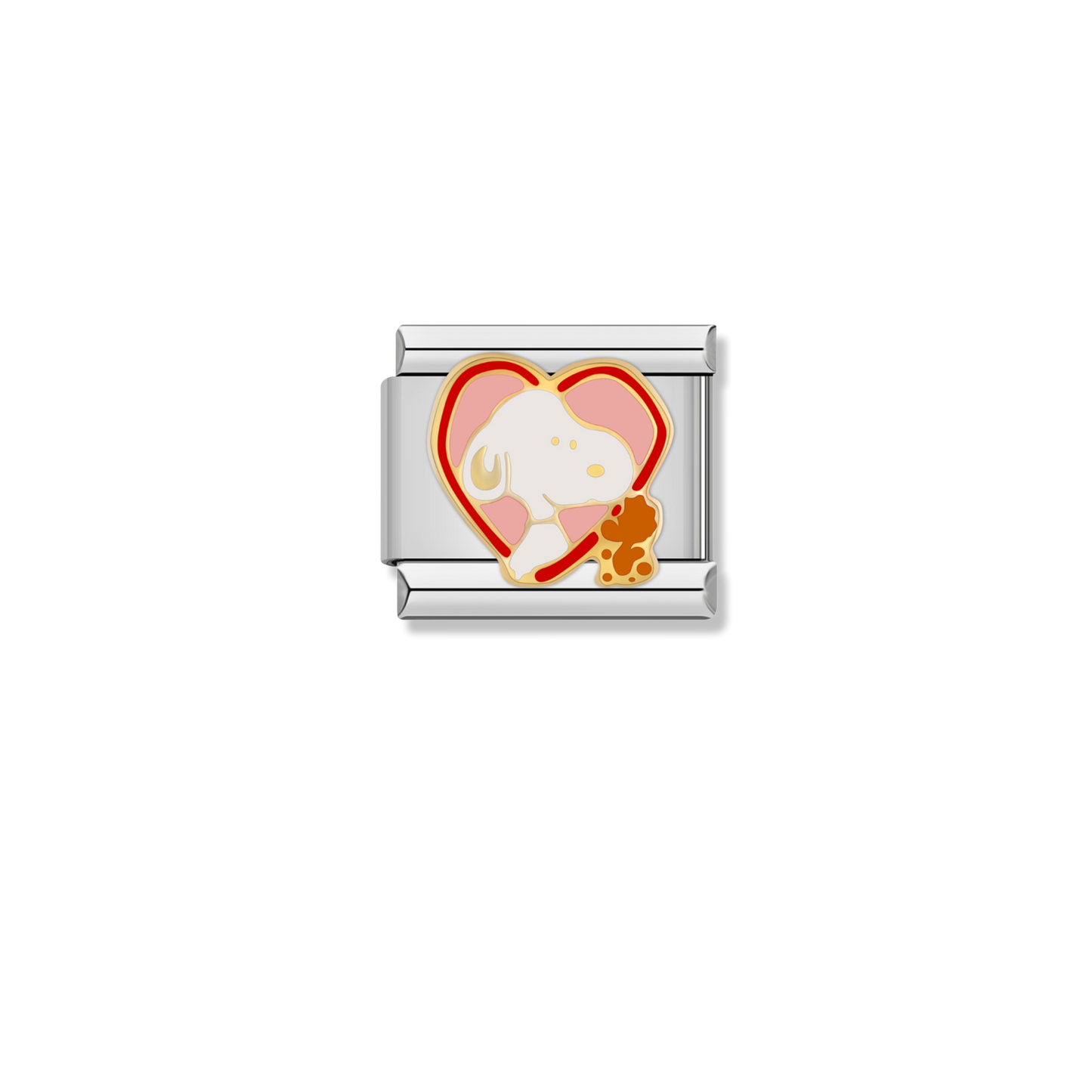 Snoopy Love Heart - Silver Charm