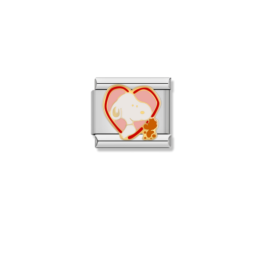 Snoopy Love Heart - Silver Charm