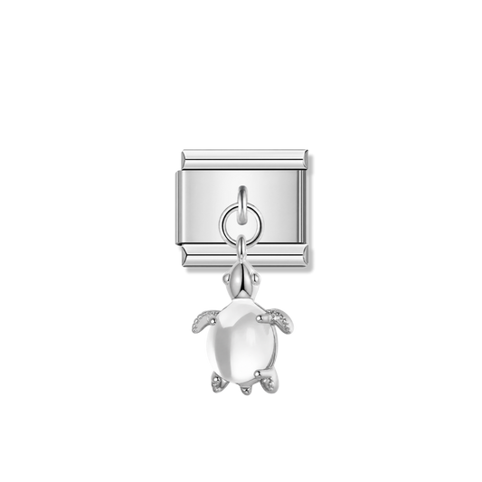 Lovely Purple Turtle – silver Italian pendant charm by Italycharm