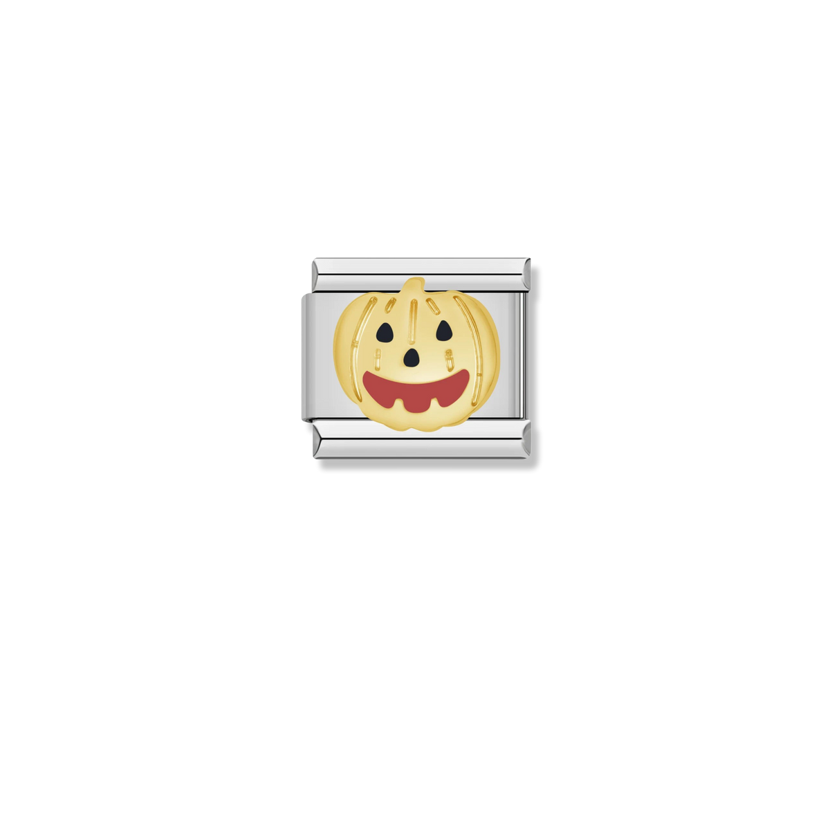 Grinning Pumpkin - Silver Charm