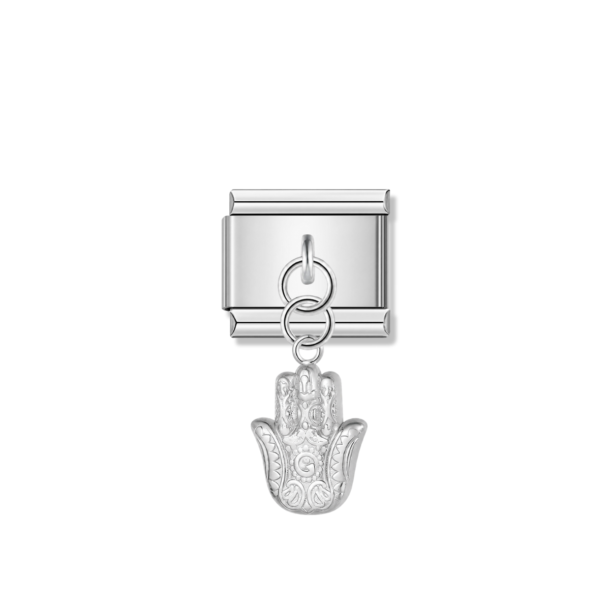 Hamsa Hand – Silver Italian Pendant Charm – Italian charm by Italycharm
