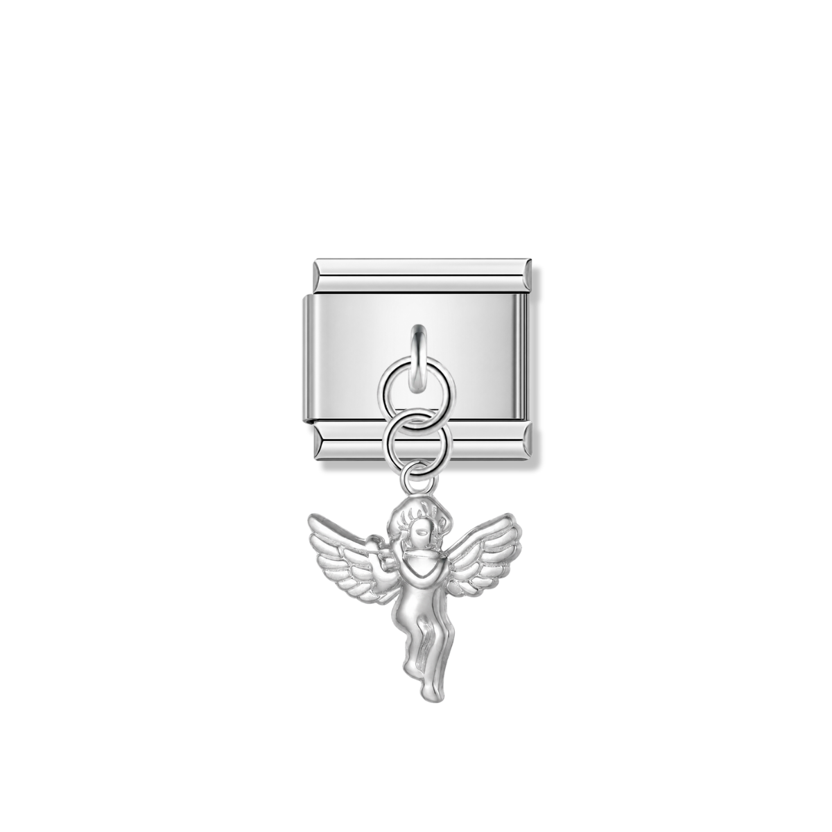 Angel Cherub – Silver Italian Pendant Charm – Italian charm by Italycharm