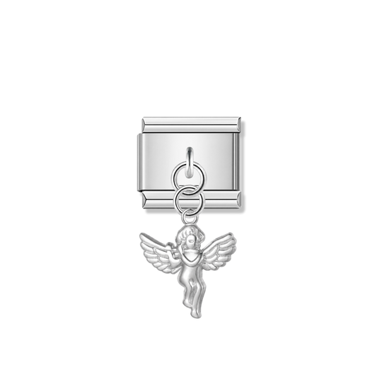 Angel Cherub – Silver Italian Pendant Charm – Italian charm by Italycharm