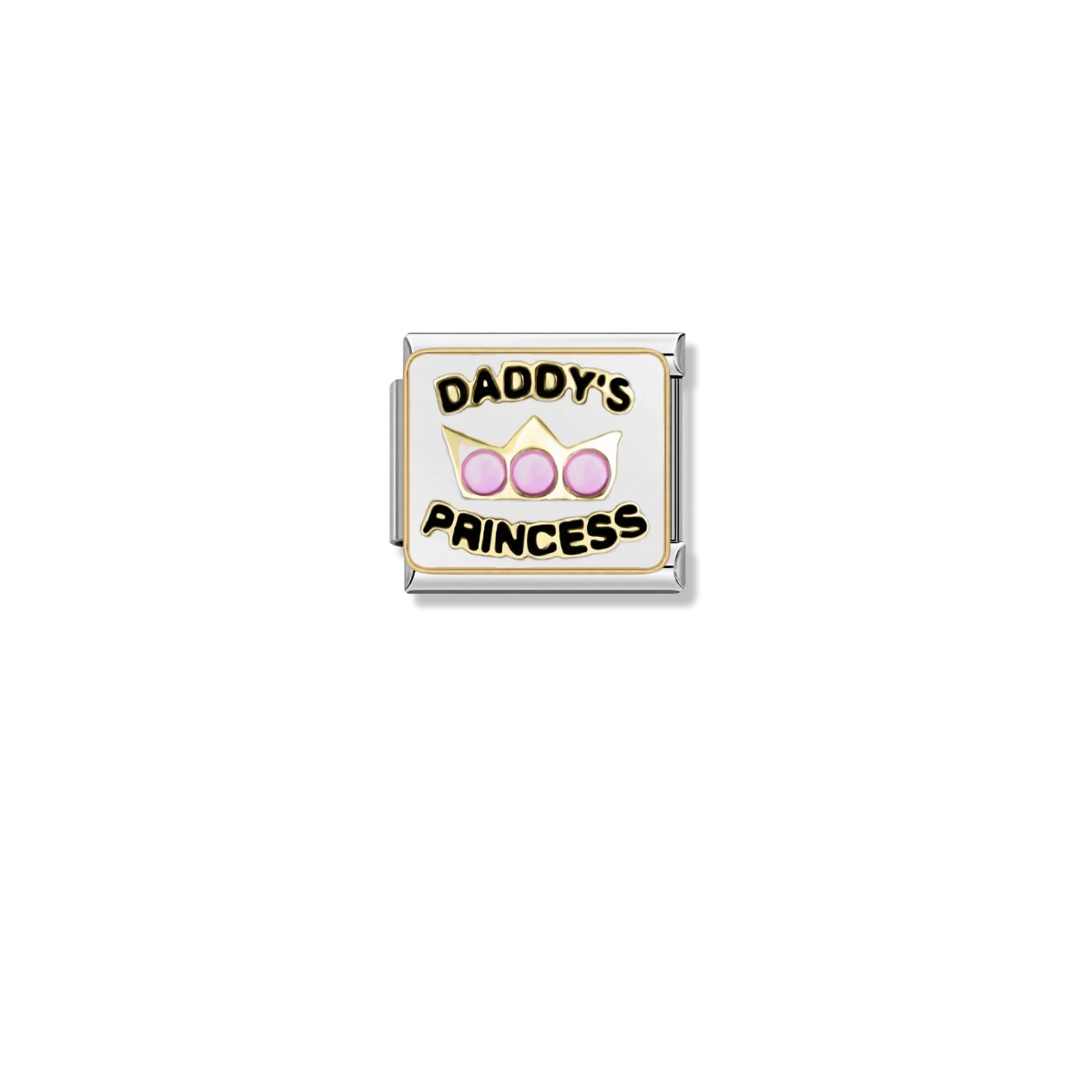 Daddy's Princess – silver Italian charm by Italycharm