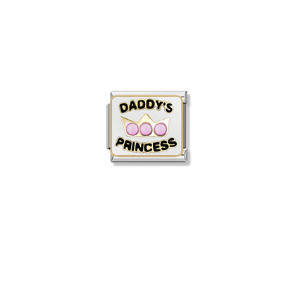 Daddy's Princess – silver Italian charm by Italycharm