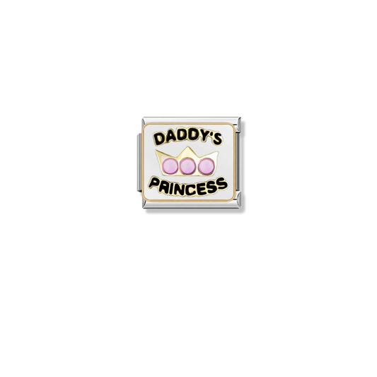 Daddy's Princess – silver Italian charm by Italycharm