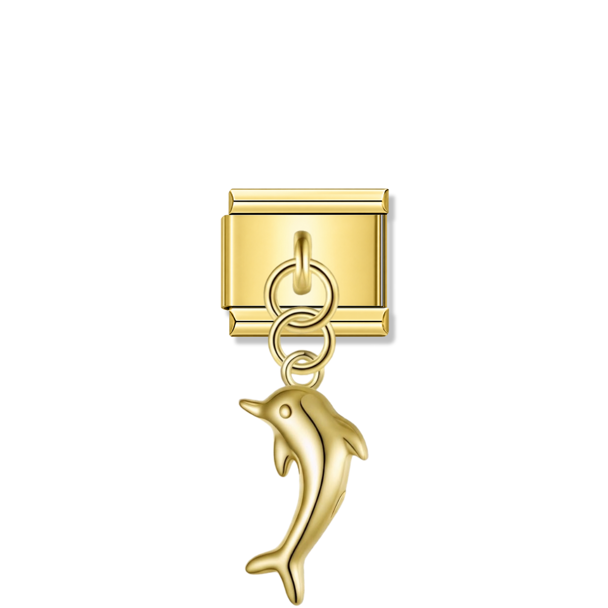 Dolphin – Gold Italian Pendant Charm – Italian charm by Italycharm