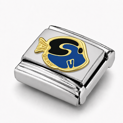 Dory – silver Italian couple charm close-up view