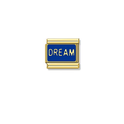 Dream – gold Italian charm by Italycharm