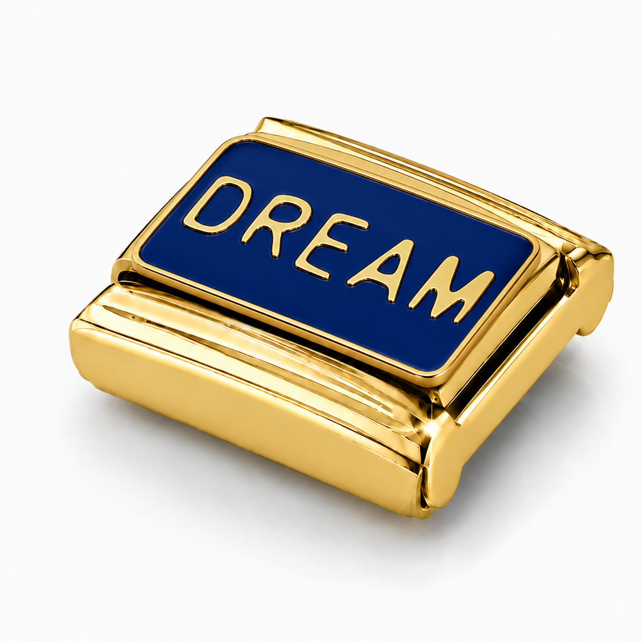 Dream – gold Italian charm close-up view