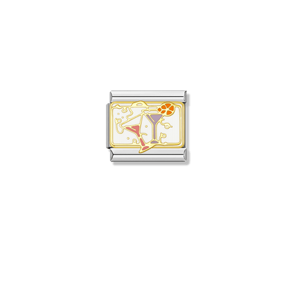 Drink & Celebrate – silver Italian charm by Italycharm