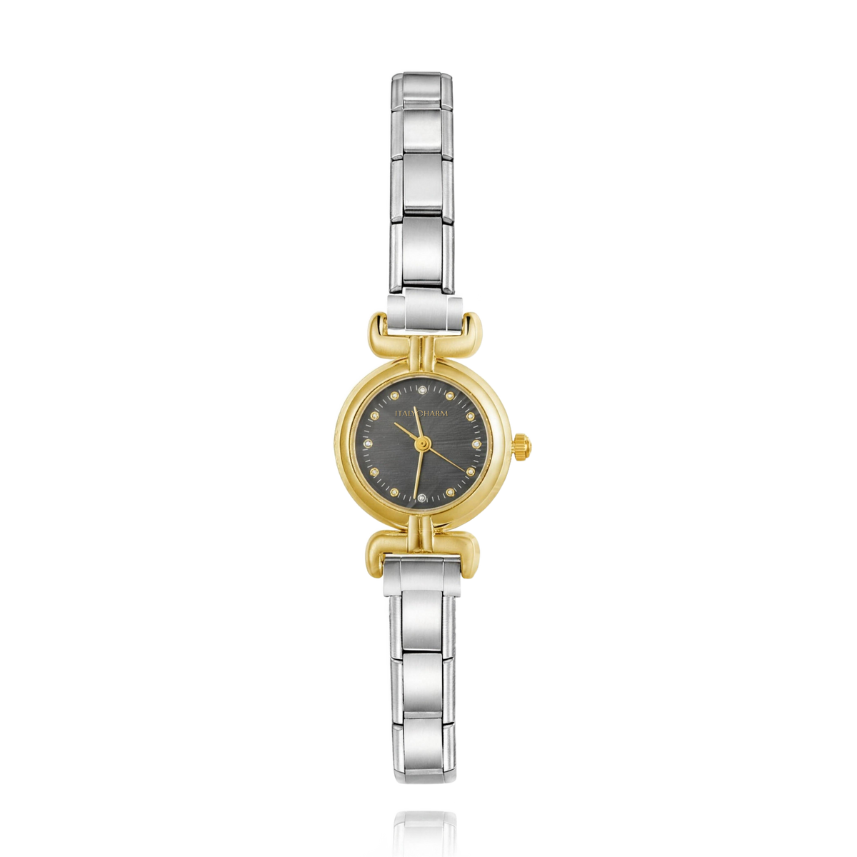 Duet Élégance – Black Dial Women's Watch | Italycharm – Italian charm watch by Italycharm