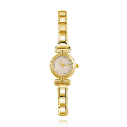 Duet Élégance – Champagne Dial Gold Women's Watch | Italycharm – Italian charm watch by Italycharm