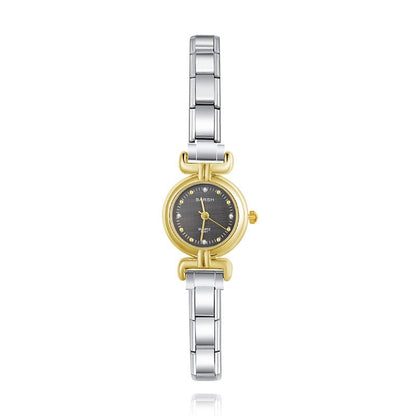 Duet Élégance – Black Dial Women's Watch | Italycharm – Italian charm watch by Italycharm