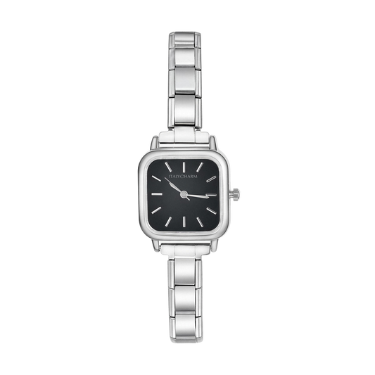 Elara Square – Black Dial | Italycharm Women's Watch – Italian charm watch by Italycharm