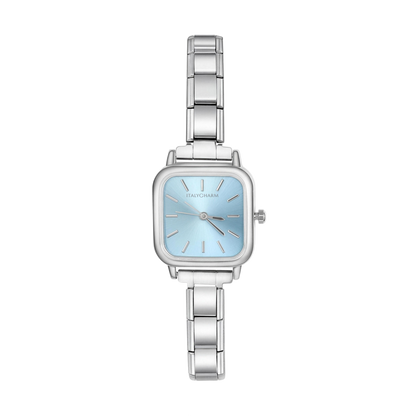 Elara Square – Sky Mist | Italycharm Women's Watch – Italian charm watch by Italycharm