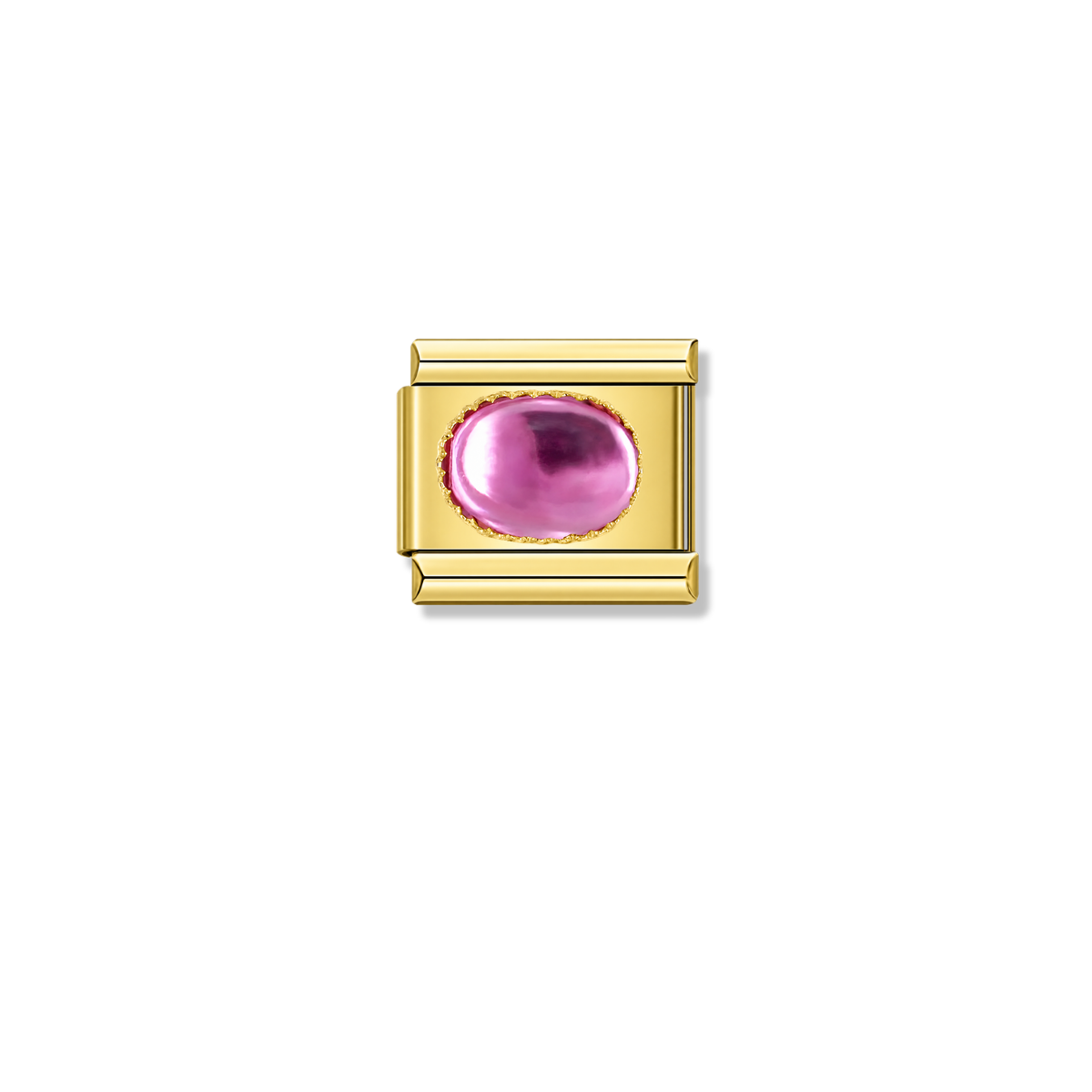 Elegant Amethyst Resin – gold Italian charm by Italycharm