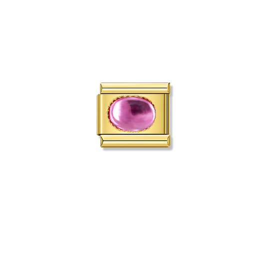 Elegant Amethyst Resin – gold Italian charm by Italycharm