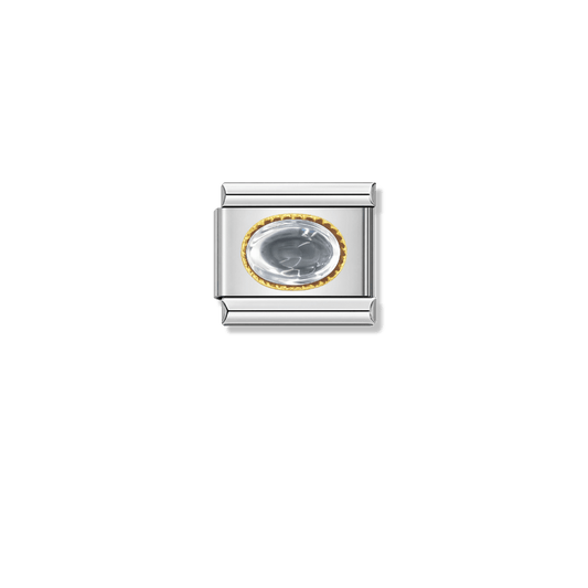 Elegant Krystal Resin – silver Italian charm by Italycharm
