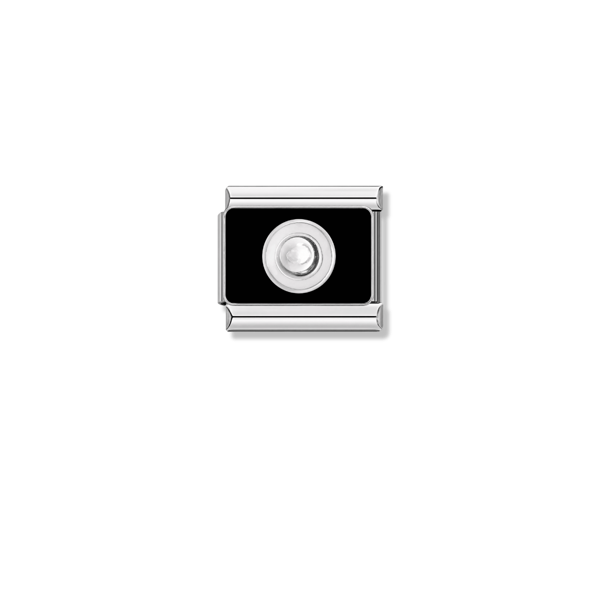 Elegant Noir – silver Italian charm by Italycharm