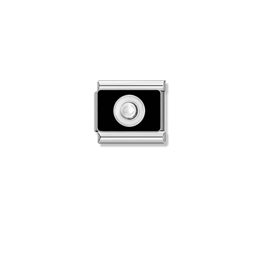 Elegant Noir – silver Italian charm by Italycharm
